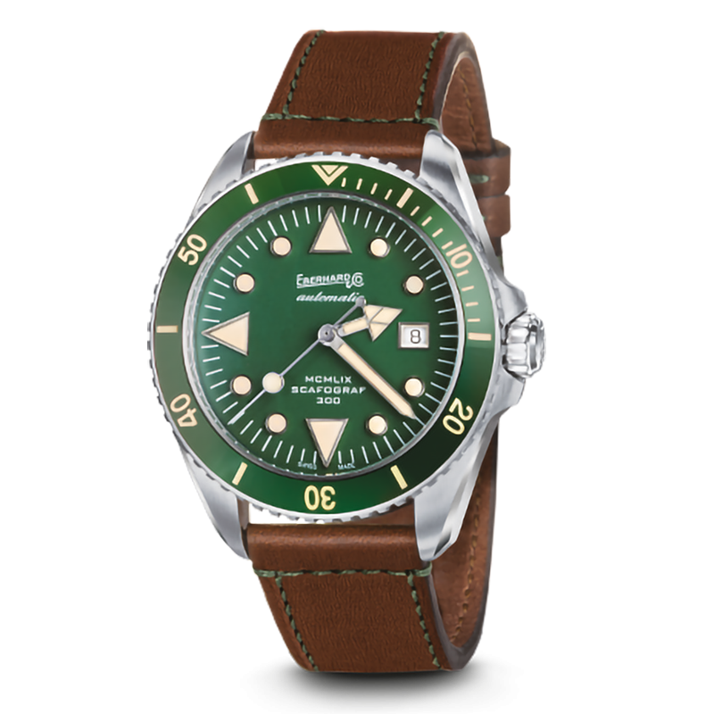 Eberhard & Co Automatic Men's Watch Scafograf 300 MCMLIX 41034.09 Green