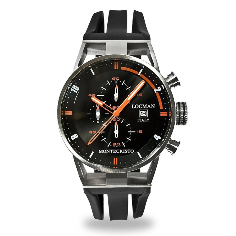 Locman Quarz Men's Chronograph Montecristo 051000BK Black