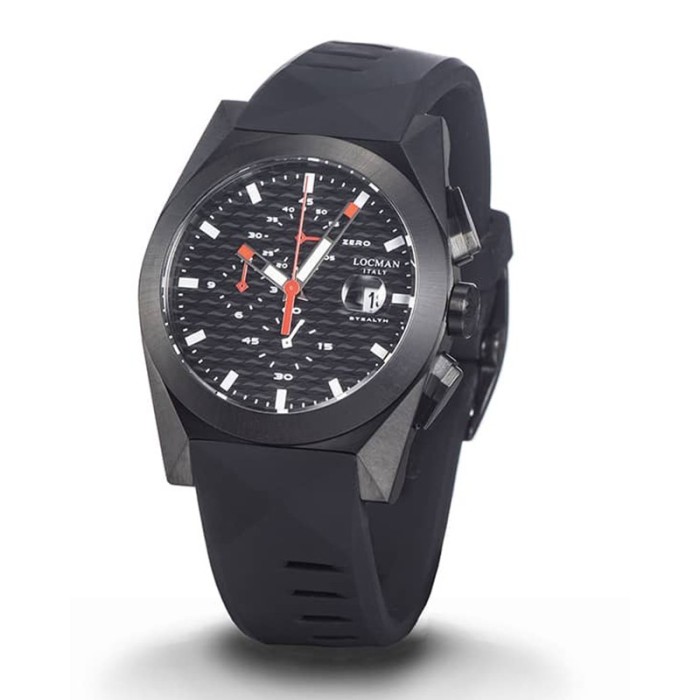 Locman Quartz Men's Chronograph Stealth 0812K01S Black