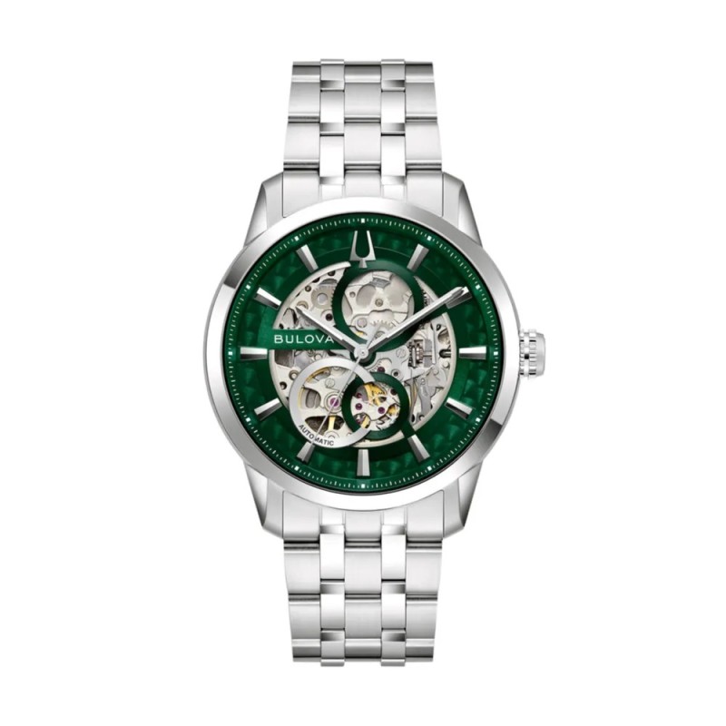 Men's automatic watch Bulova Sutton Skeleton 96A329