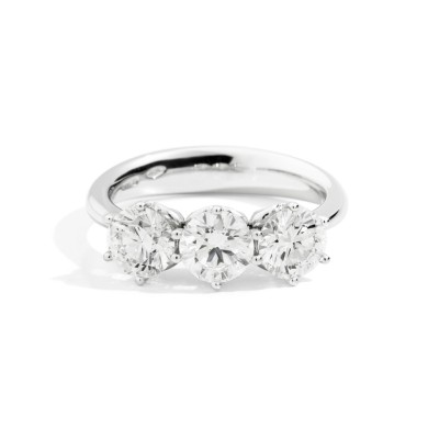 Anello da donna trilogy Recarlo in oro bianco 18 kt e diamanti R01TY014/081-13