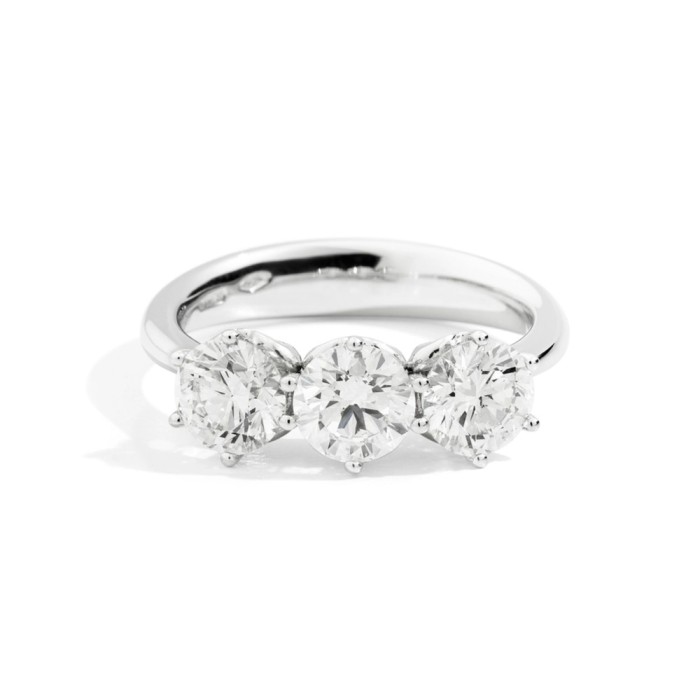 Women's trilogy ring Recarlo in 18 kt white gold and diamonds R01TY014/081-13