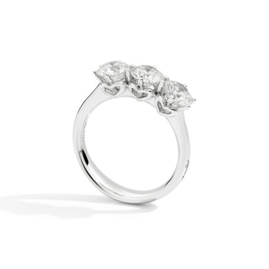 Women's trilogy ring Recarlo in 18 kt white gold and diamonds R01TY014/081-13