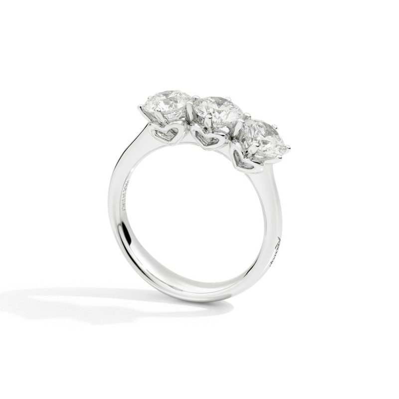 Women's trilogy ring Recarlo in 18 kt white gold and diamonds R01TY014/081-13