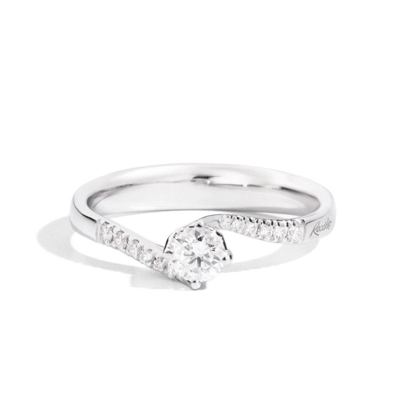 Ladies' ring Recarlo in 18 kt white gold and diamonds R01SP195/050-14