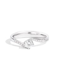 Ladies' ring Recarlo in 18 kt white gold and diamonds R01SP195/050-14