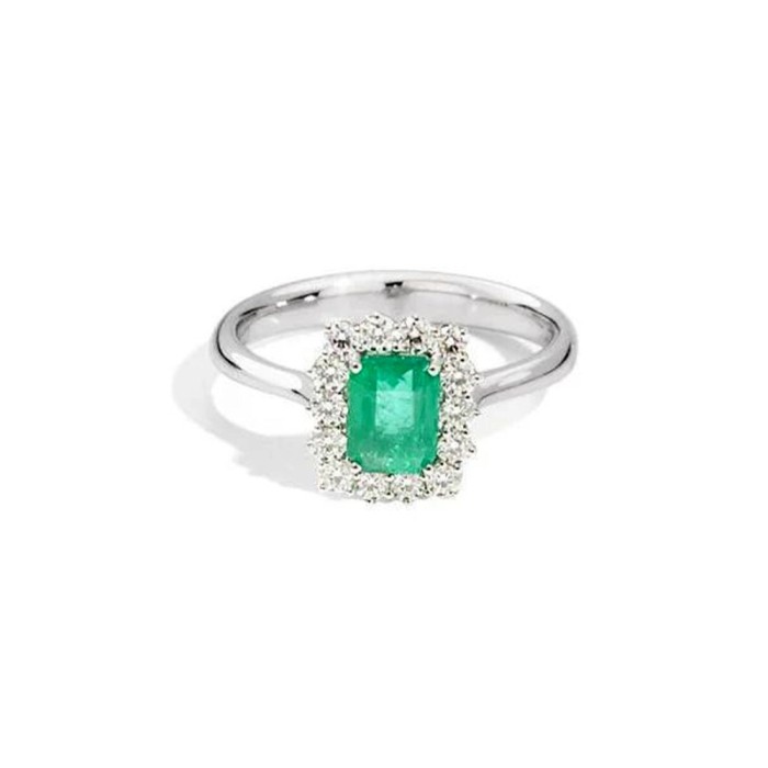 Recarlo Ladies' Ring with Emerald and Diamonds R79CC009/SM066-14