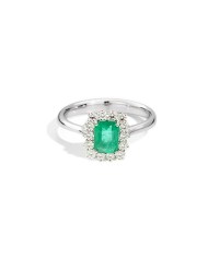 Recarlo Ladies' Ring with Emerald and Diamonds R79CC009/SM080