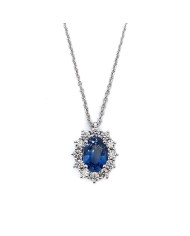 Women's pendant Recarlo with sapphire and diamonds P79CC001/ZB045-45