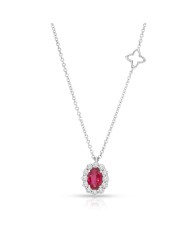Women's white gold pendant Recarlo with ruby and diamonds P79CC002/RB020-45