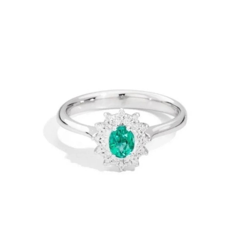 Anello da donna Recarlo con smeraldo e diamanti R79CC001/SM035-14