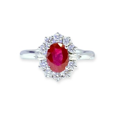 Women's ring Recarlo with ruby and diamonds R79CC108/RB070-14