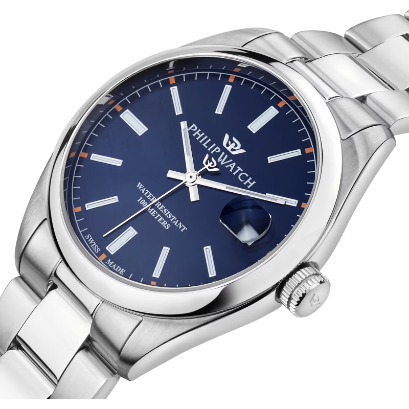 Philip Watch Men's Quartz Watch Caribe R8253597095 Blue