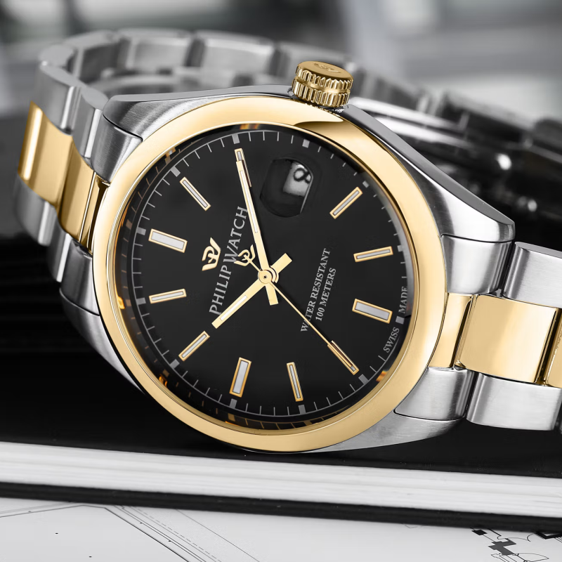 Philip Watch Men's Quartz Watch Caribe R8253597093 Black