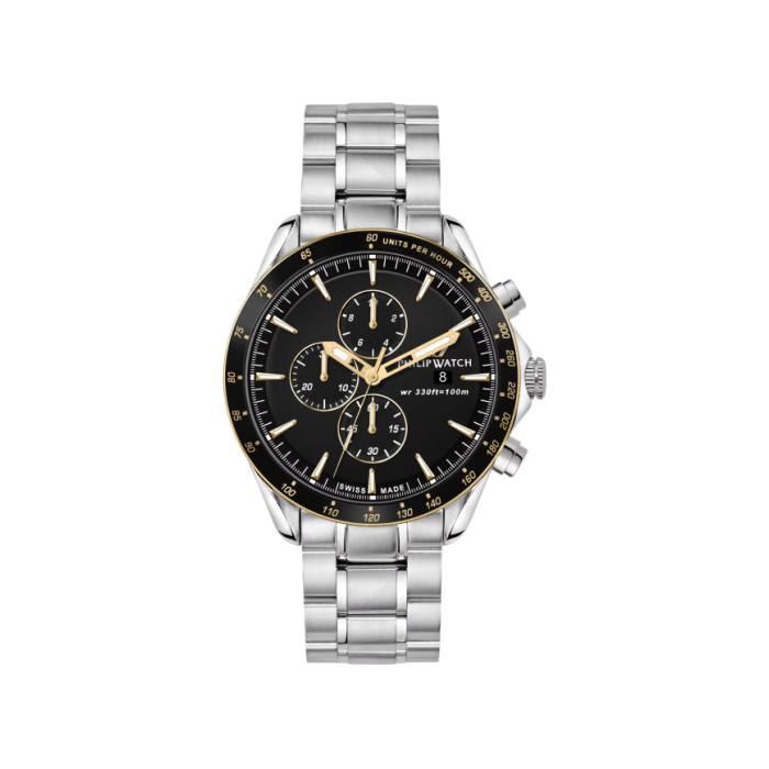 Philip Watch Cronografo Uomo al Quarzo Blaze R8273995007 Nero