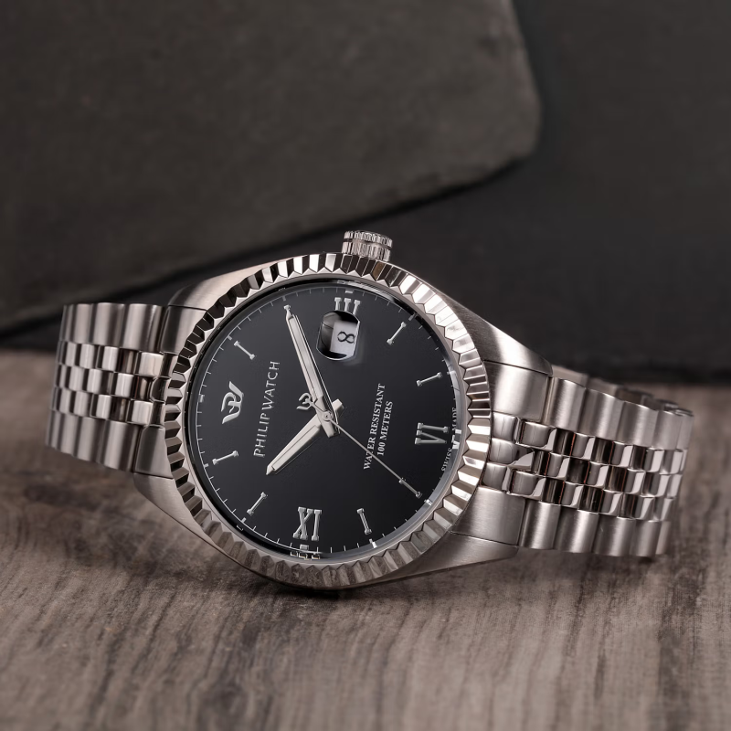 Philip Watch Men's Quartz Watch Caribe R8253597076 Black