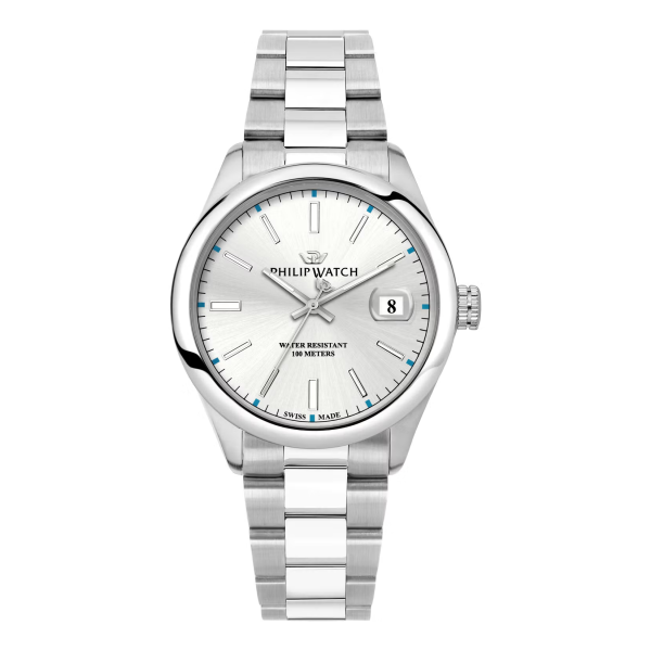 Philip Watch Orologio Uomo al Quarzo Caribe R8253597096 Argento