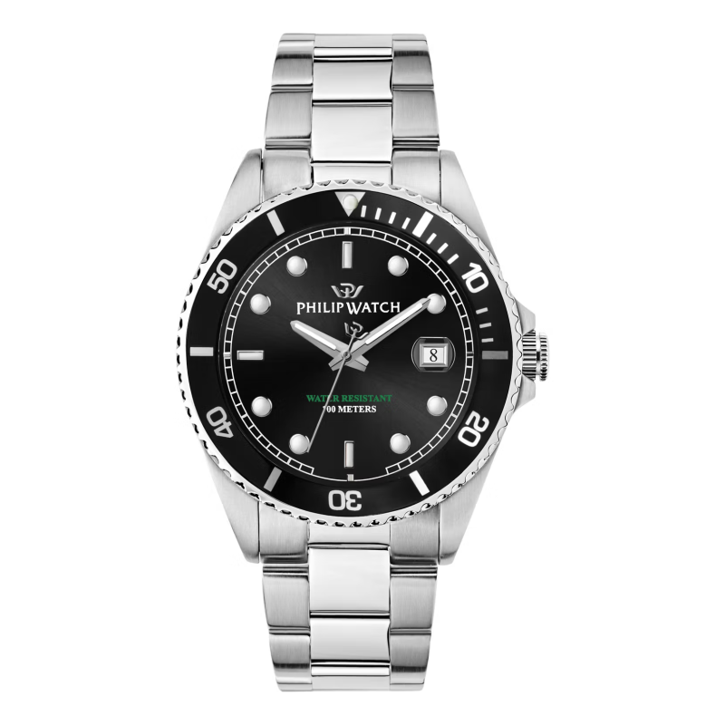 Philip Watch Men's Quartz Watch Caribe R8253597084 Black