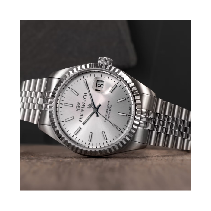 Philip Watch Men's Quartz Watch Caribe R8253597083 Silver