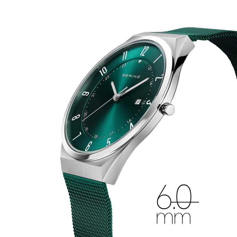 Bering Orologio Uomo al Quarzo Ultra Slim 18740-808 Verde