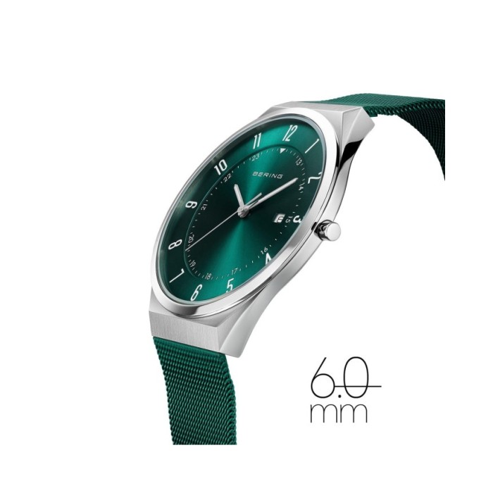 Bering Orologio Uomo al Quarzo Ultra Slim 18740-808 Verde
