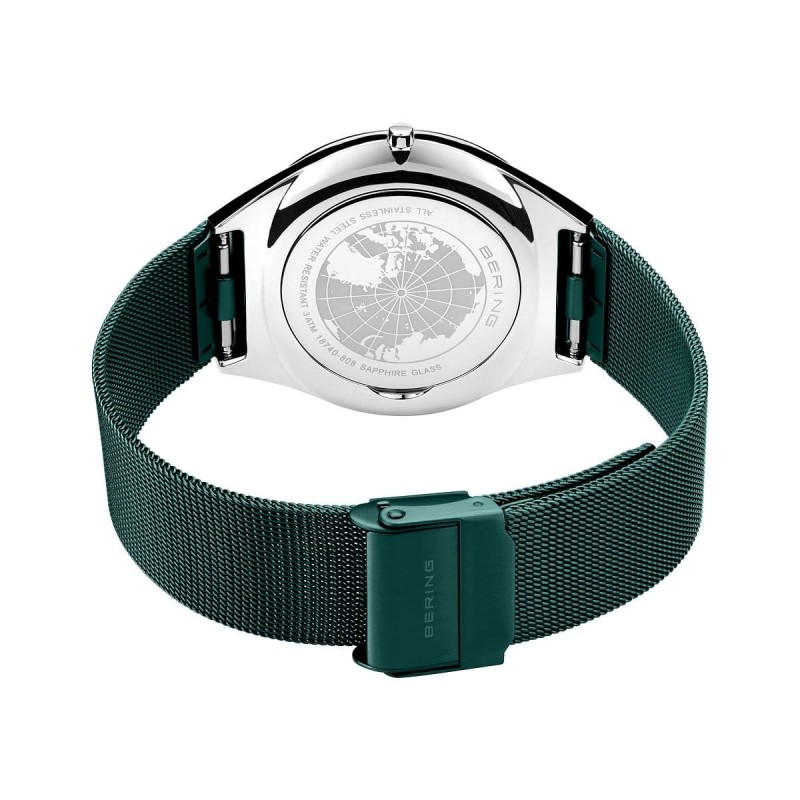 Bering Orologio Uomo al Quarzo Ultra Slim 18740-808 Verde