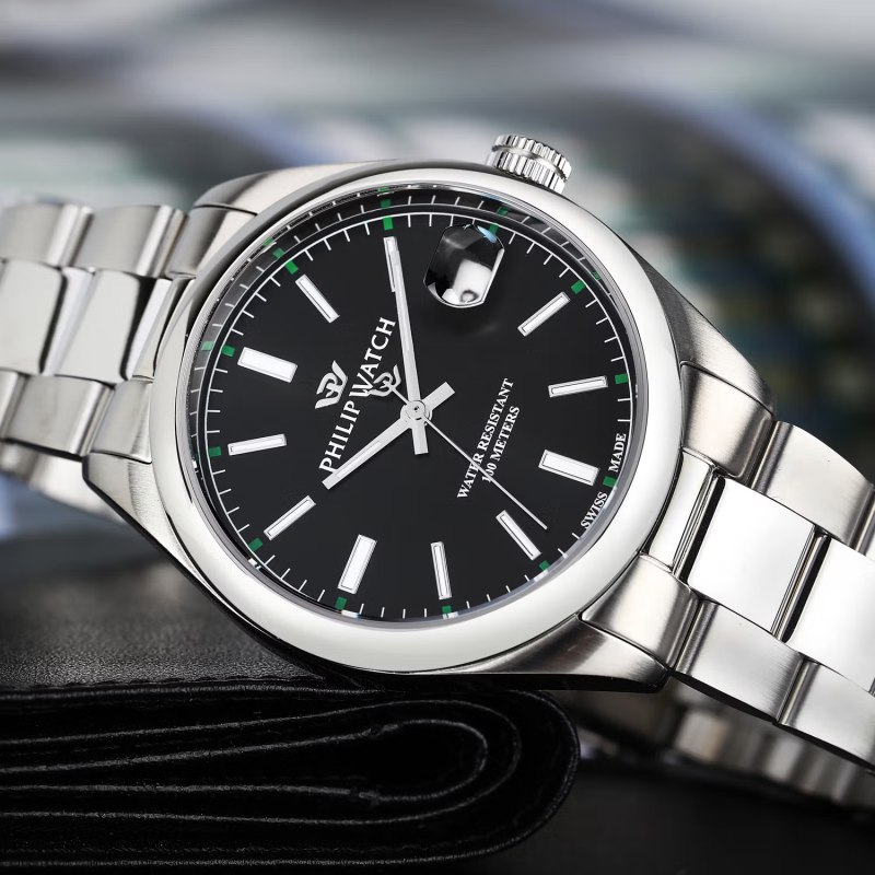 Philip Watch Orologio Uomo al Quarzo caribe R8253597094 Nero