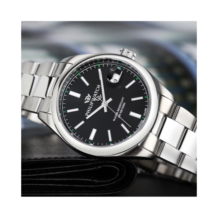 Philip Watch Orologio Uomo al Quarzo caribe R8253597094 Nero