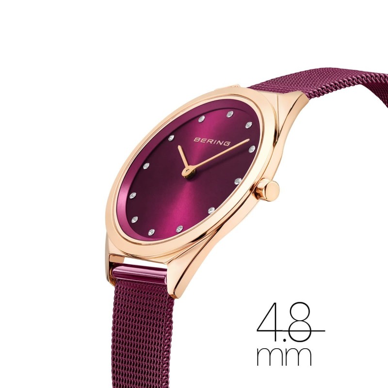 Bering Orologio Donna al Quarzo Ultra Slim 17031-969 Rosso Bering Orologio Donna al Quarzo Ultra Slim 17031-969 Rosso