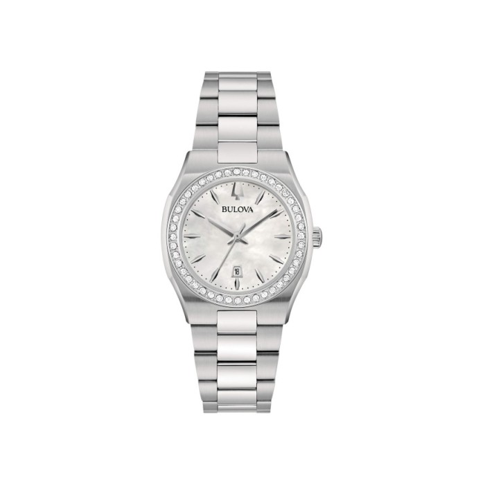 Bulova Quartz Watch Surveyor Lady 96R245 Mother of Pearl