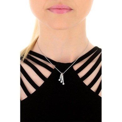 Recarlo Women's Necklace White Gold and Diamonds Eternity