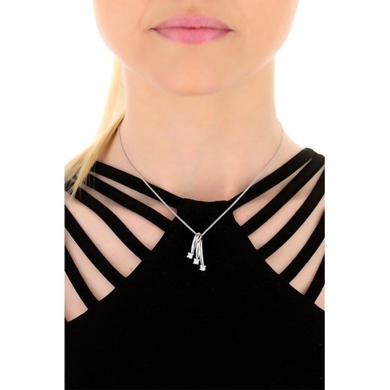 Recarlo Women's Necklace White Gold and Diamonds Eternity