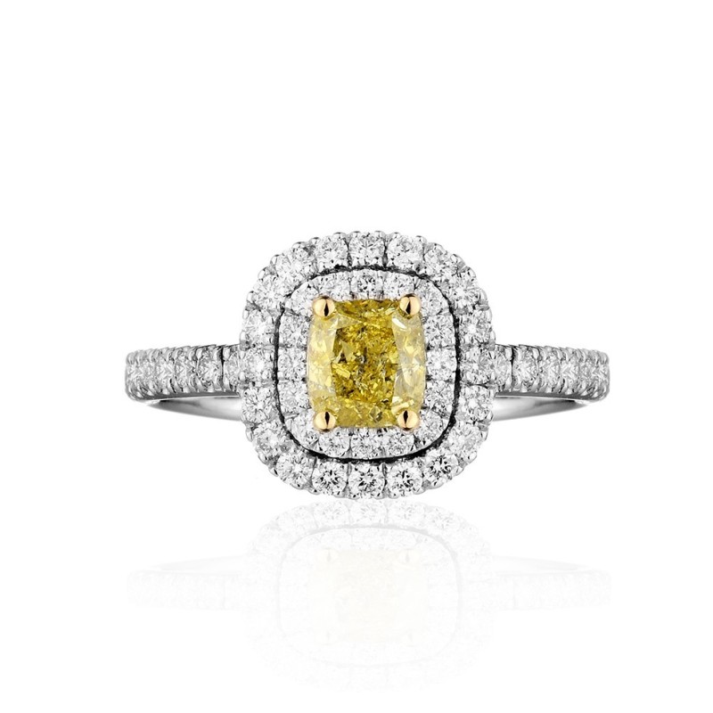 Forever Unique Fancy Galaxy Yellow Diamond Ring AN6139