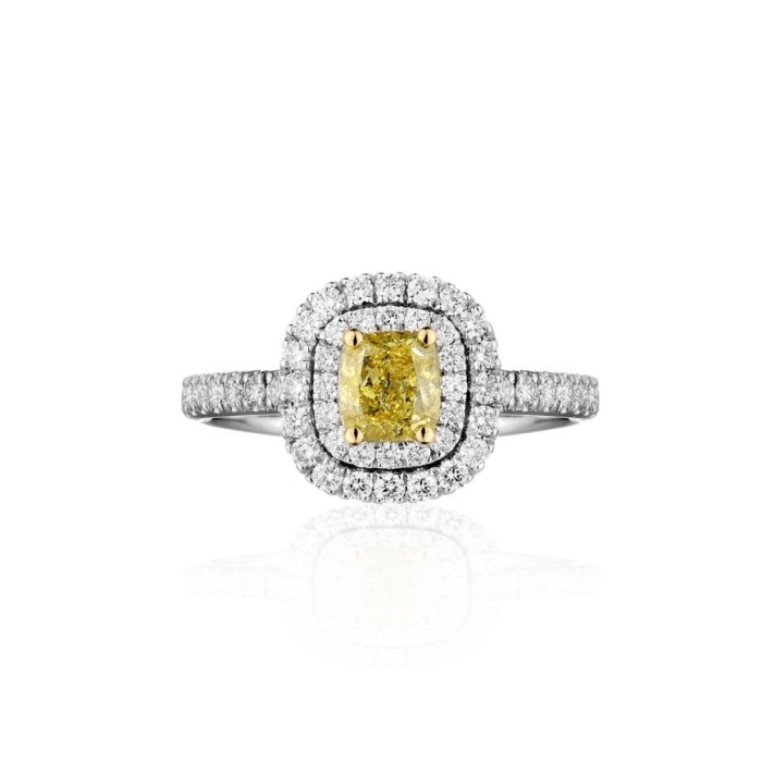Forever Unique Fancy Galaxy Yellow Diamond Ring AN6139