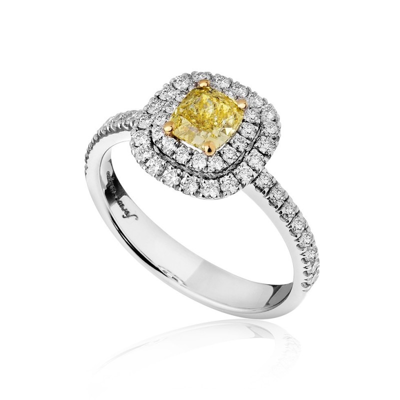 Forever Unique Fancy Galaxy Yellow Diamond Ring AN6139