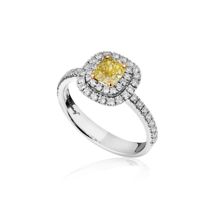 Forever Unique Fancy Galaxy Yellow Diamond Ring AN6139