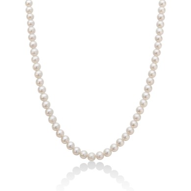 Necklace of white pearls of the Orient Miluna PCL4196V