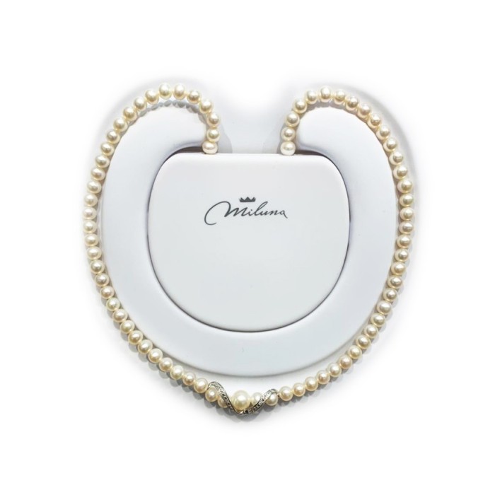 Pearl and diamond necklace Miluna PCL5531V