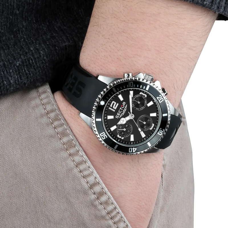 Cronografo uomo al quarzo Sector 230 R3251161046 Nero