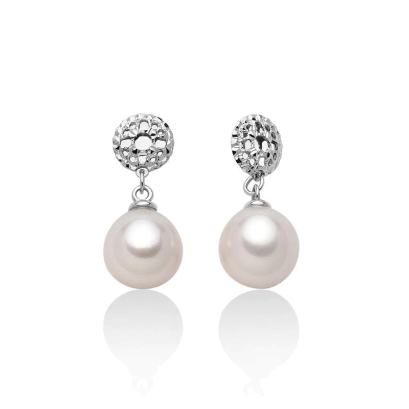 Orecchini di perle e oro bianco Miluna PER2532