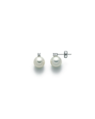Pearl earrings with diamonds Miluna PER2302