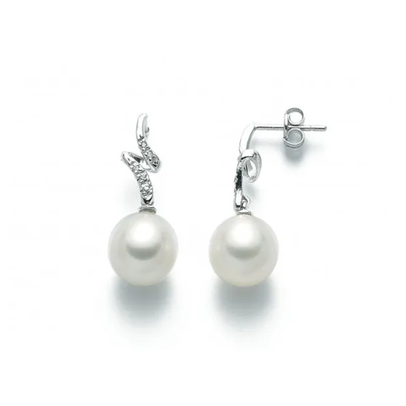 Pearls and diamonds earrings Miluna PER2100