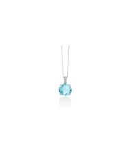 Miluna necklace in white gold with topaz and diamonds CLD4197