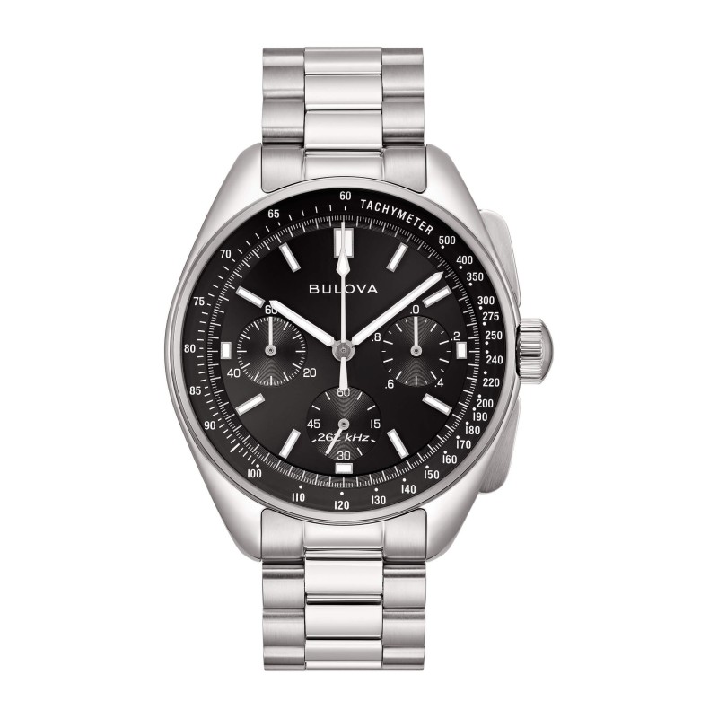 Quartz man chronograph Bulova Lunar Pilot 96A299 Black