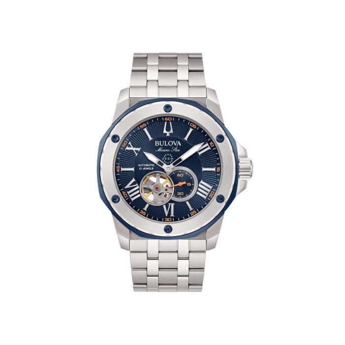 Men's Automatic Watch Bulova Marine Star 98A306 Blue