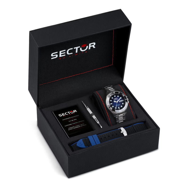Sector 230 automatic men's watch R3221161003 Black and blue