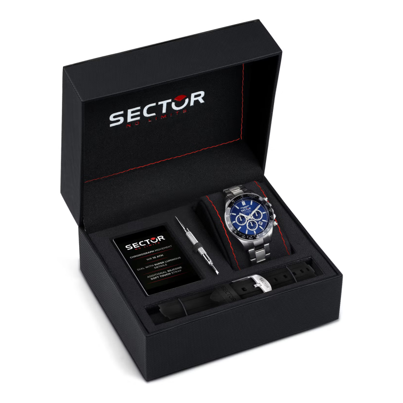 Sector 230 R3271661028 Quartz Men's Chronograph Blue and Black